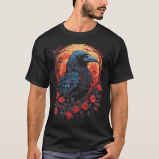 Raven Svart Gothic Ockult Viking Häxkonst T Shirt