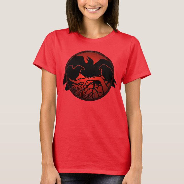 Raven T-shirt Raven Art Organic Shirts (Framsida)