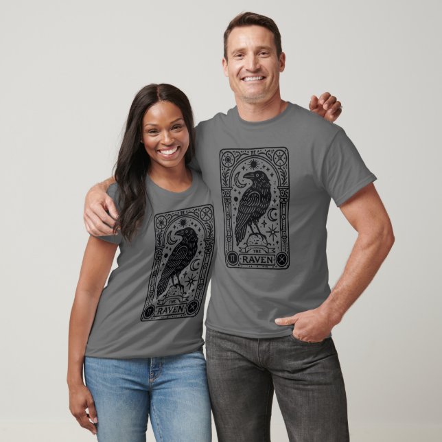 Raven Tarot Card T Shirt (Unisex)