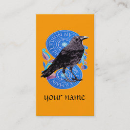 Raven Tarot Card Visitkort