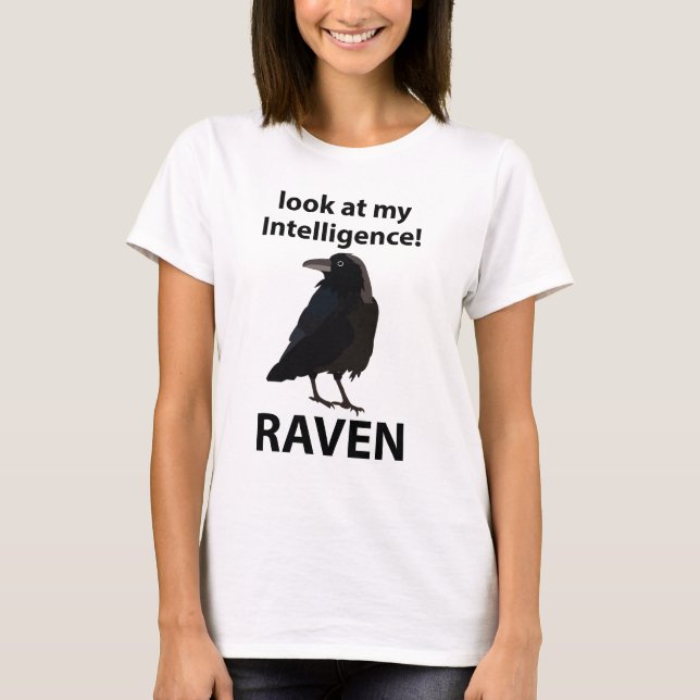 Raven, titta på min underrättelsetjänst t shirt (Framsida)