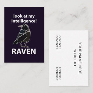 Raven, titta på min underrättelsetjänst visitkort