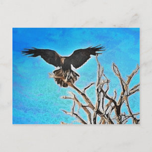 Raven träd vykort