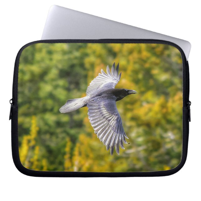 Raven Turn - Oljemålning Print Laptop Sleeve (Framsidan)