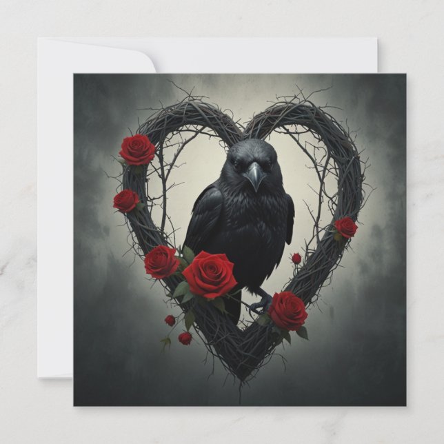 Raven Valentines  Julkort (Framsida)