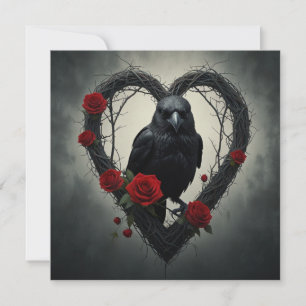 Raven Valentines Julkort