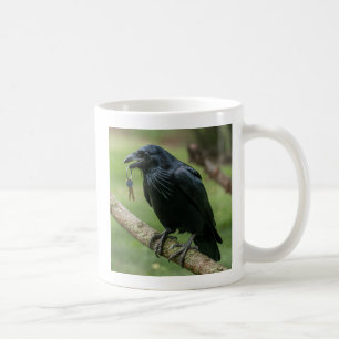 Raven vid Gren med Nyckel Kaffemugg