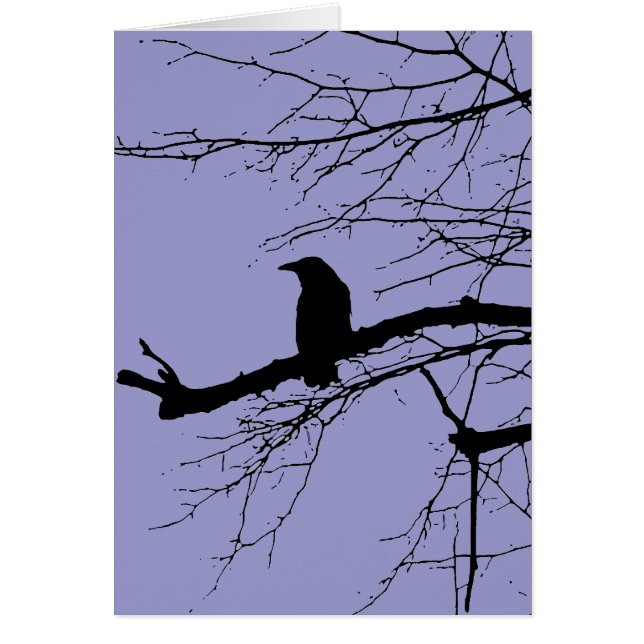 Raven vid Träd Hälsningskort (Framsidan)
