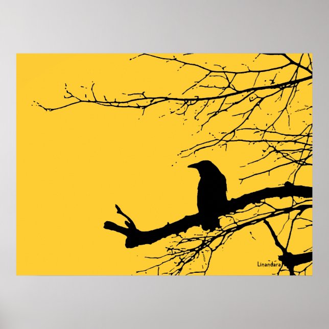Raven vid Träd Poster (Framsidan)