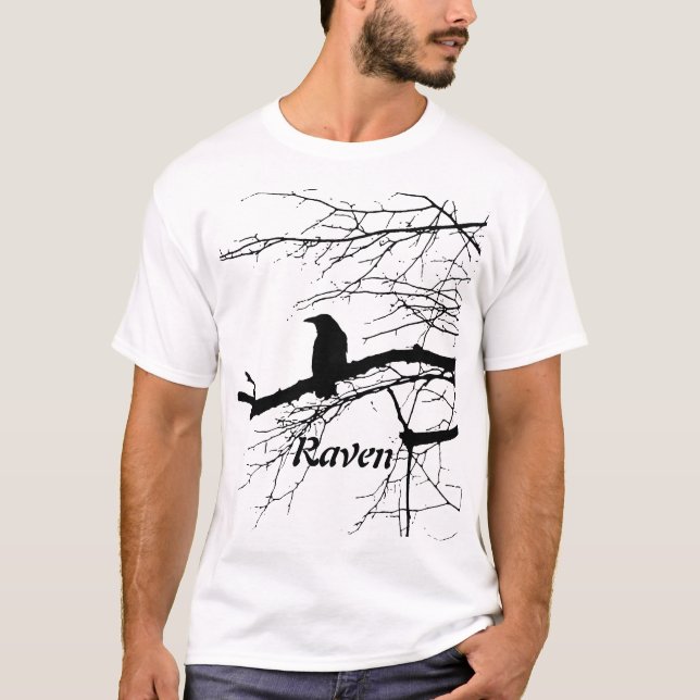 Raven vid Träd T Shirt (Framsida)
