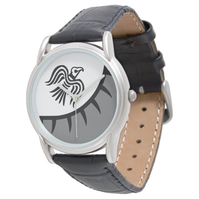 Raven Viking Banner Armbandsur (Vinklad)