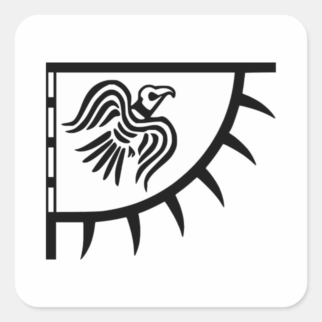 Raven Viking Banner Fyrkantigt Klistermärke (Framsida)