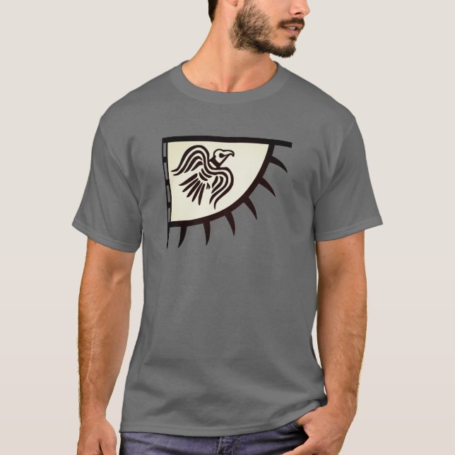 Raven Viking Banner T Shirt (Framsida)