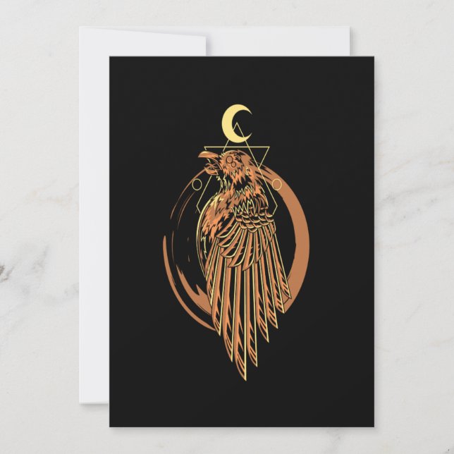 Raven Viking Warrior Valhalla Norse Mythology Gift Inbjudningar (Framsida)