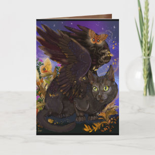 Raven Winged Autumn Magic Cat Tack Kort