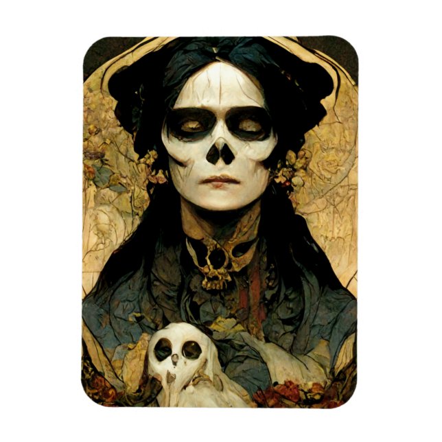 Raven Witch 2 Fantasy Horror Goth Gothic Magnet (Vertikal)