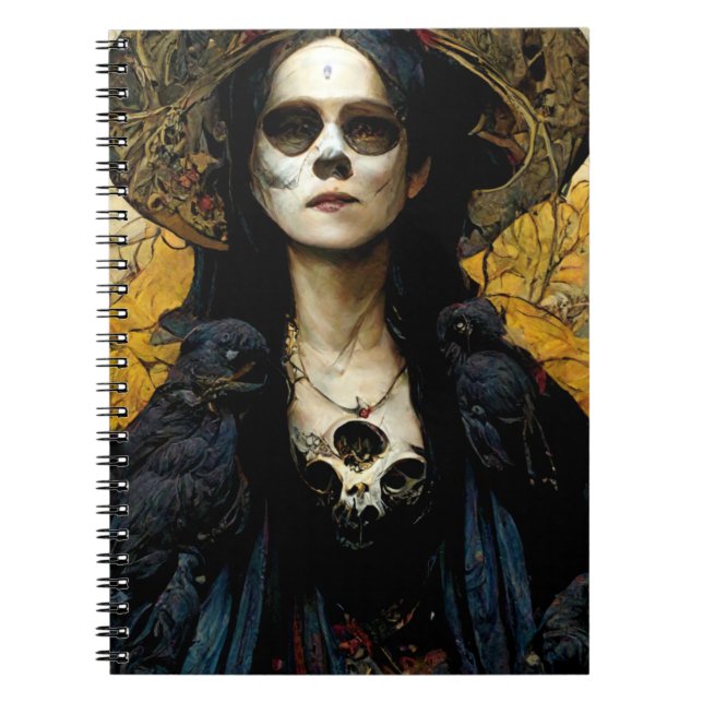 Raven Witch 3 Fantasy Horror Goth Gothic Anteckningsbok (Framsidan)