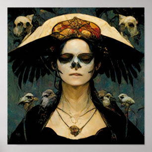 Raven Witch 4 Fantasy Horror Goth Gothic Poster