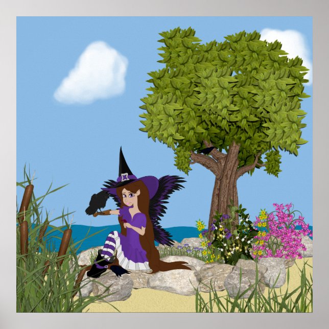 Raven Witch Fe Skriv ut Poster (Framsidan)
