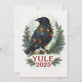 Raven yule 2025 julkort