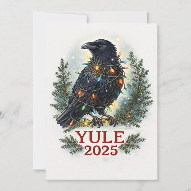 Raven yule 2025  julkort (Framsida)
