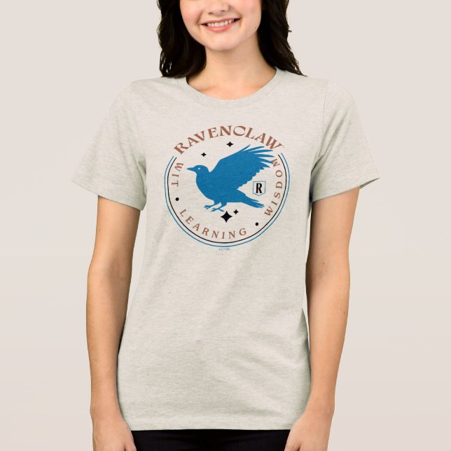 RAVENCLAW™ Blå Örn Hus Stolt Badge T Shirt (Framsida)