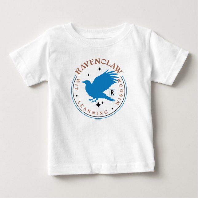 RAVENCLAW™ Blå Örn Hus Stolthet Badge T Shirt (Framsida)