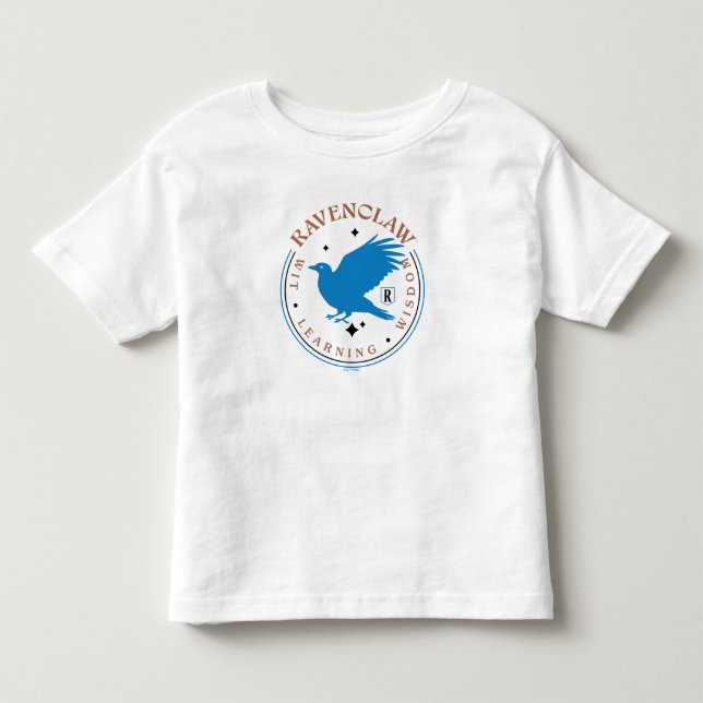 RAVENCLAW™ Blå Örn Hus Stolthet Badge T Shirt (Framsida)