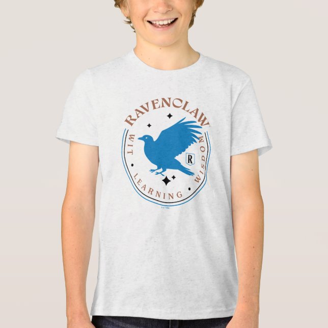 RAVENCLAW™ Blue Eagle House Pride Badge T Shirt (Framsida)