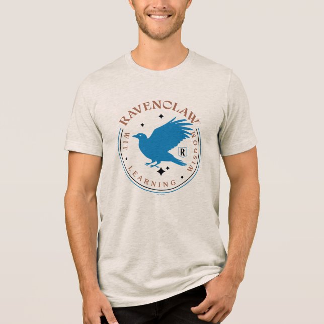RAVENCLAW™ Blue Eagle House Pride Badge T Shirt (Framsida)