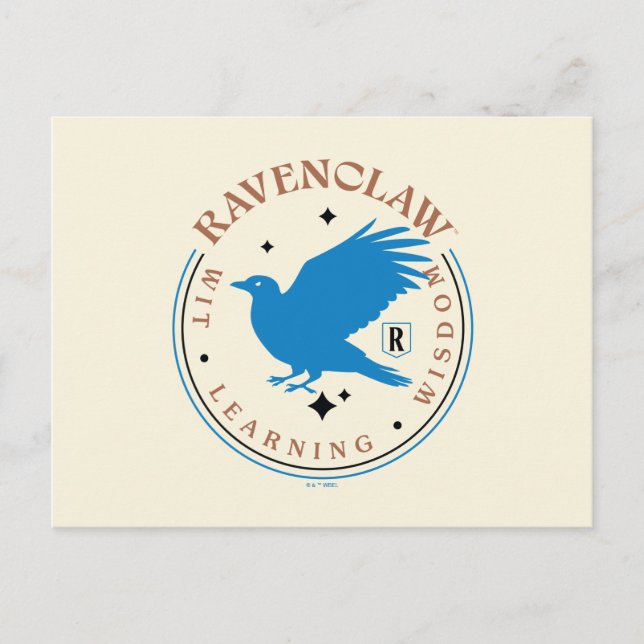 RAVENCLAW™ Blue Eagle House Pride Badge Vykort (Framsida)