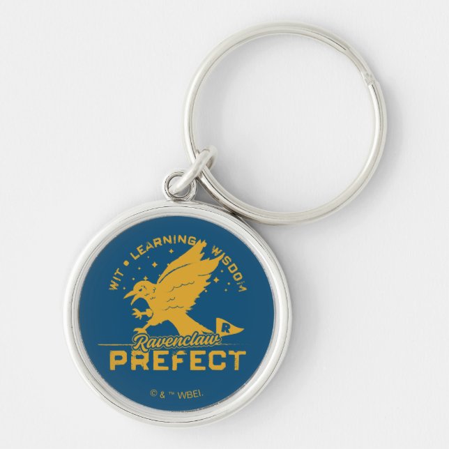 RAVENCLAW™ Förste Badges Rund Silverfärgad Nyckelring (Framsidan)