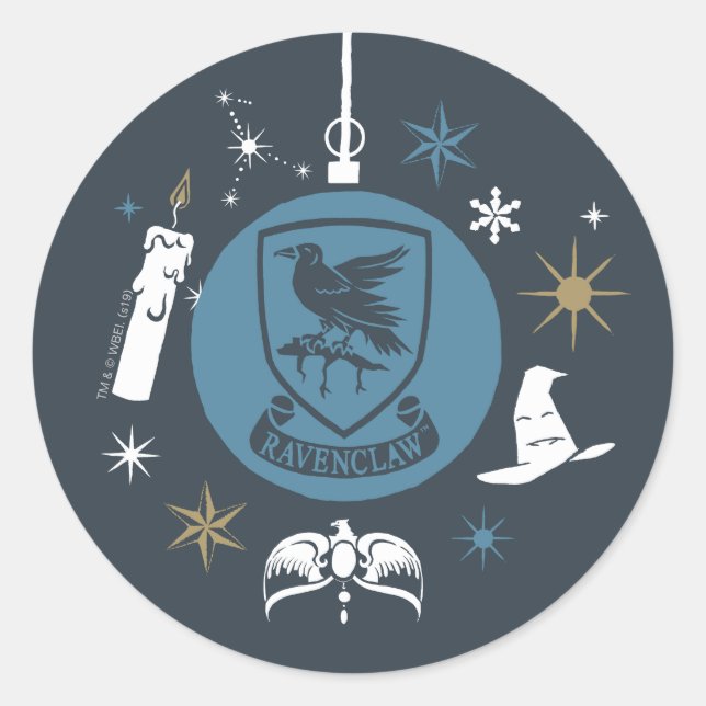 RAVENCLAW™ Helgdag Bauble Graphic Runt Klistermärke (Framsida)