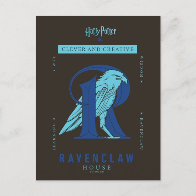 RAVENCLAW™ Hus Klyftig och Kreativ Vykort (Framsida)