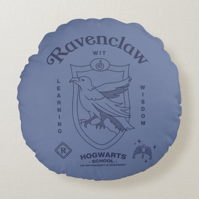 RAVENCLAW™ Vishets Lärande Kunskaps Kamé Rund Kudde (Framsidan)