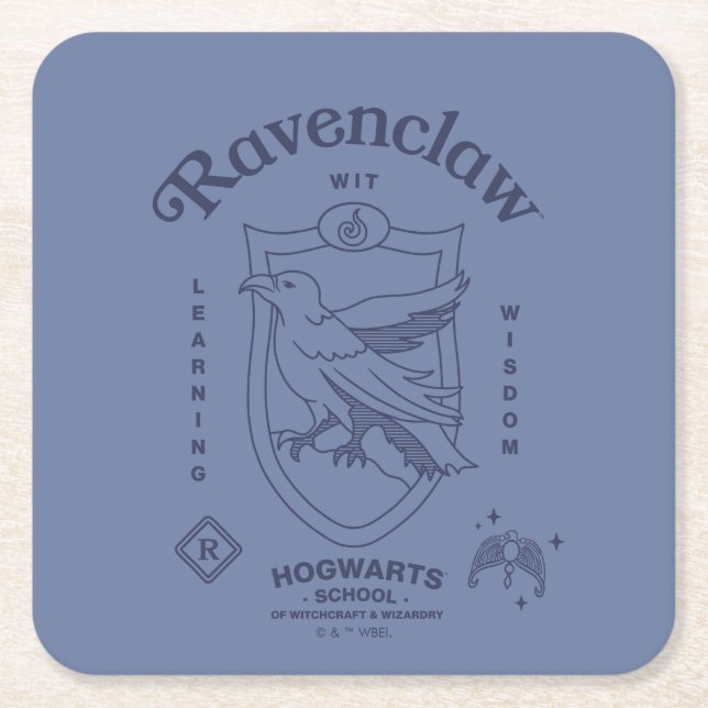 RAVENCLAW™ Vishets Lärande Vett Kröningsvapen Underlägg Papper Kvadrat (Framsidan)