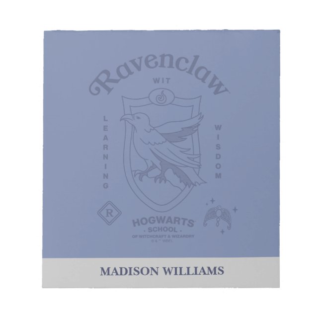 RAVENCLAW™ Wit Learning Wisdom Crest Anteckningsblock (Framsida)