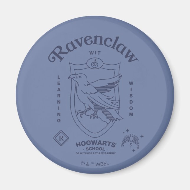 RAVENCLAW™ Wit Learning Wisdom Crest Magnet (Framsidan)