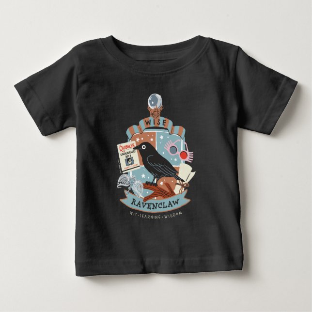Ravenclaws vapen i tecknad stil t shirt (Framsida)