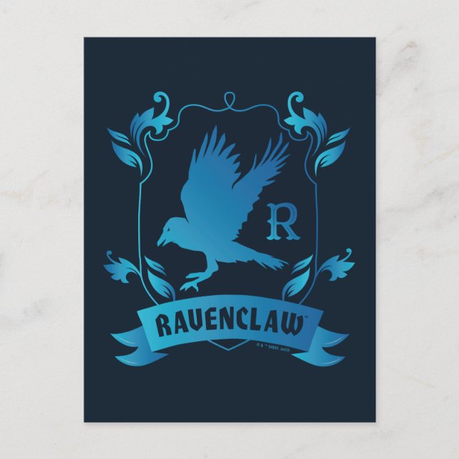 Ravenclawska husets vapensköld i sirlig stil vykort (Framsida)