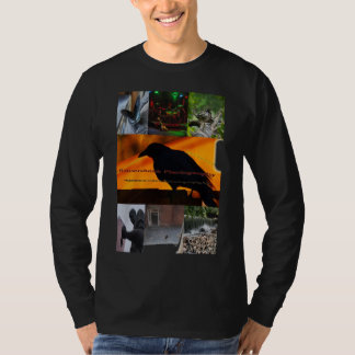 Ravendark fotografiskjorta t shirt