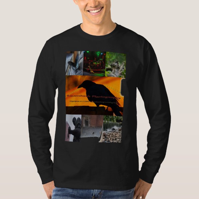 Ravendark fotografiskjorta t shirt (Framsida)