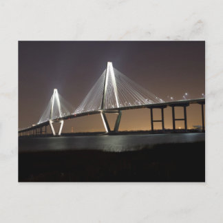 Ravenel Bridge på natten Vykort