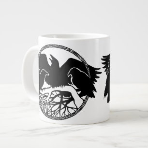 Ravenkonst Mugg Vild Fågel Kaffe Mugg Raven Kopp Jumbo Mugg