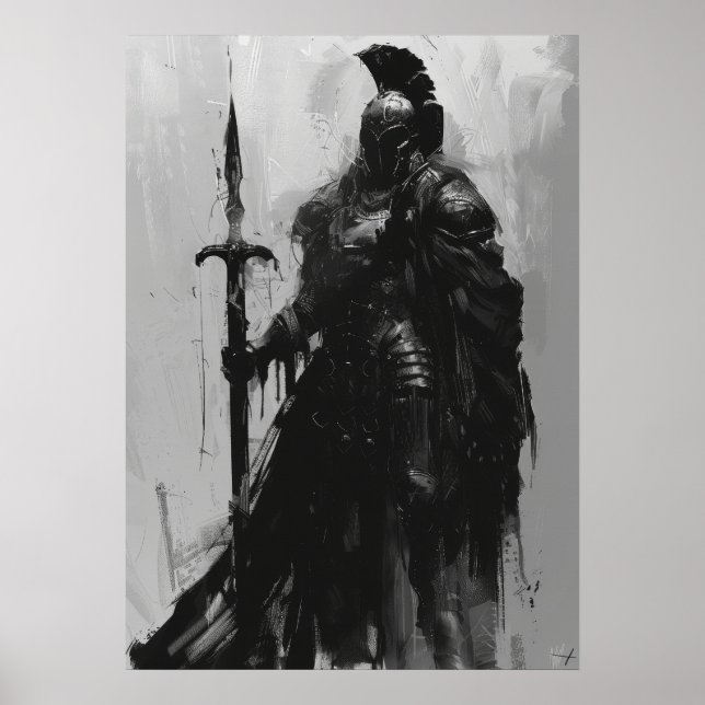 Ravenn Warrior in Heavy Black Plate Armor Poster (Framsidan)