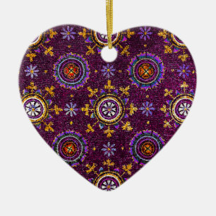 RAVENNA BYZANTINE MOSAICS,STAR,LILA STARRY NIGHT JULGRANSPRYDNAD KERAMIK