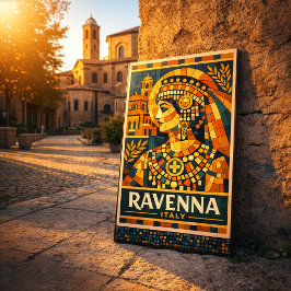 Ravenna Italien Bysantinsk Kejsarinna Mosaik Affis Canvastryck