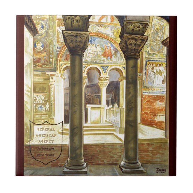 Ravenna, Italien Kakelplatta (Framsidan)