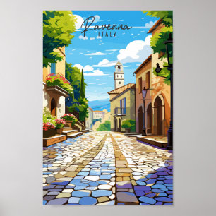 Ravenna Italien vintage resor illustration Poster