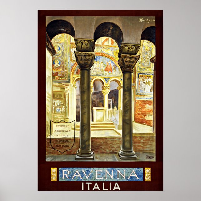 Ravenna Italien Vintage resor Poster (Framsidan)